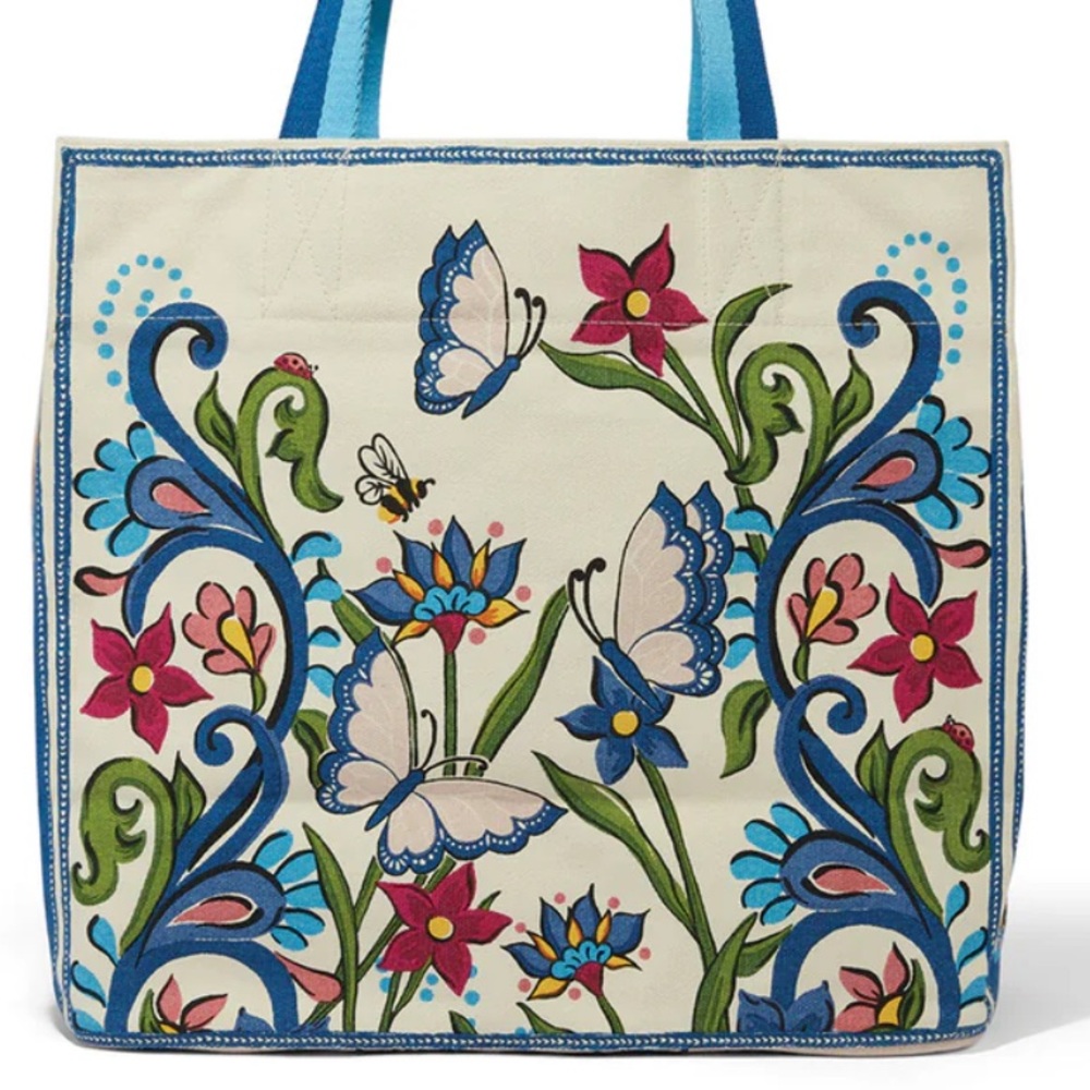 Brighton Butterfly Garden Tote 2024 Canvas Style #D30289 SOLD OUT ONLINE - Picture 7 of 10